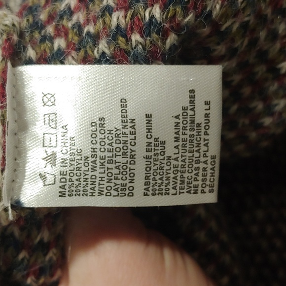 Love Marks Brand chevron pattern Poncho Size Large - Picture 6 of 7